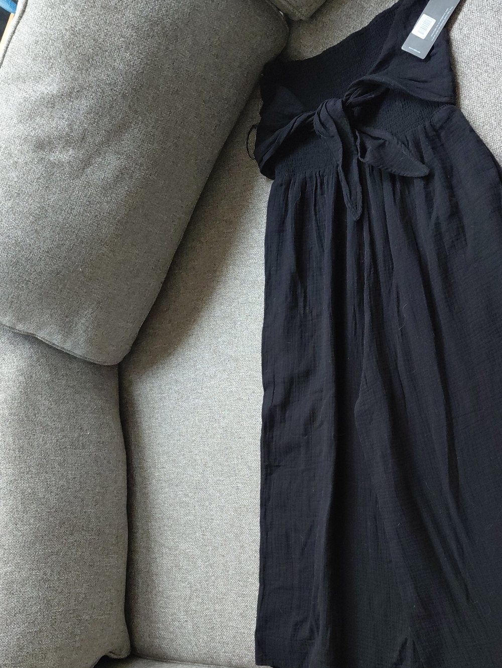 bishop + young Black Maxi Skirt with Front Tie